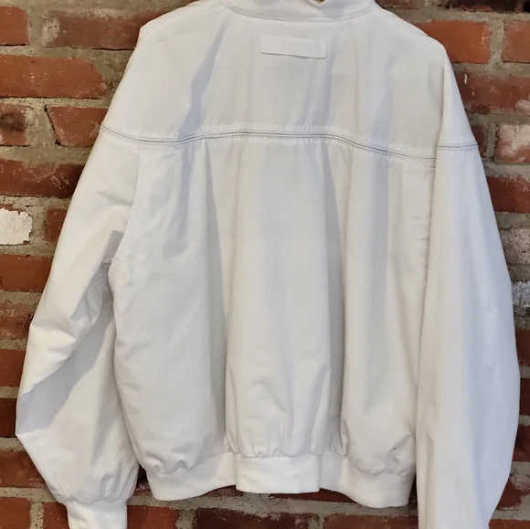 La Paz by Catalina Xlarge white cotton and polyester bomber jacket - Picture 2 of 7